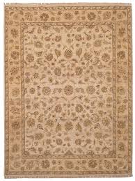 hand knotted wool ivory rug