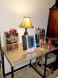 easy diy makeup vanity table with