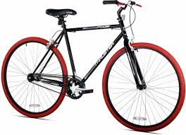 Kent 700c Thruster Fixie Mens Bike Black Red For Height Sizes 54 And Up