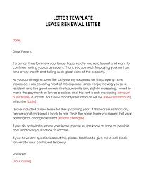 lease renewal letter how to write