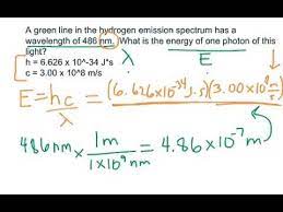 of light from wavelength calculation
