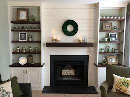 Fireplace Wall With Built In Shelves