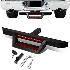 2 Receiver Trailer Receiver Tow Hitch Step W Led Brake Light 3 2 X 2 25 Square Bar Black In 2020 Trailer Receiver Tow Hitch Towing