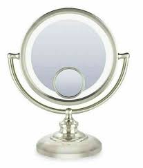 double sided lighted vanity mirror