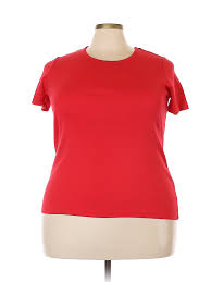 Details About Time And Tru Women Red Short Sleeve T Shirt 3x Plus