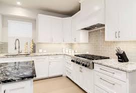 white shaker cabinets in