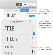 Intro To Paragraph Styles In Keynote On Mac Apple Support