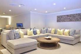 Large Sectional Couch Basement Decor