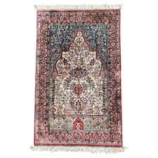 antique silk hereke prayer rug