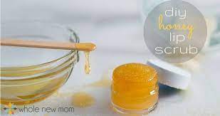 homemade honey lip scrub
