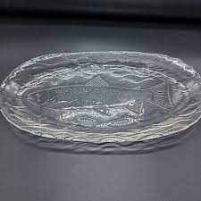 Clear Glass Fish Platter Serving Plate