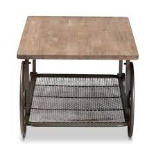 Rectangle Wood Coffee Table With Shelf