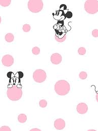 minnie dots pink wallpaper di1027 by