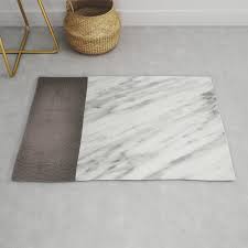manly carrara italian marble rug by