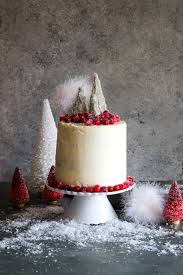 Christmas trees decorated in one color also look stylish. Cranberry Christmas Cake The Seaside Baker