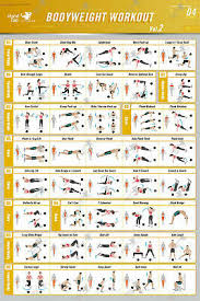 Fabric Poster Bodyweight Exercise Bodybuilding Guide Fitness