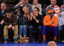 spike lee courtside at a knicks game