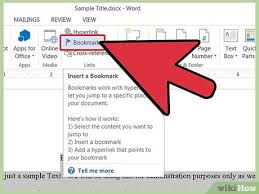 Bookmarks identify text so you can quickly navigate to a specific spot in this article, we'll review their use for navigating a document. 5 Ways To Add A Bookmark In Microsoft Word Wikihow