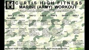 free marine army workout programme