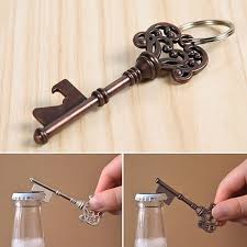 Key Shaped Bottle Opener Keychain