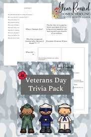 Father's day is always celebrated on the third sunday in june in the united states. Veterans Day Trivia Year Round Homeschooling