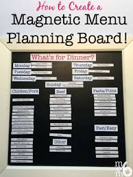 magnetic menu planning board