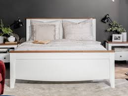 bed frame with headboard white gloss