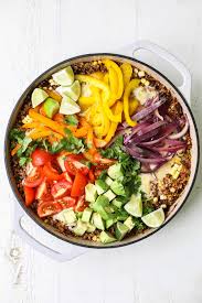 one pan mexican quinoa sunkissed kitchen