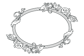 oval filigree border decorative