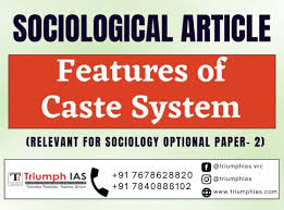 features of caste system