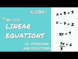 Linear Equations Algebra I