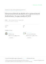 Pdf Structurational Analysis Of E Government Initiatives A