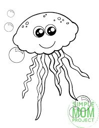 Children will be happy to color the jellyfish coloring pages, which we offer for free download or print in a4 format. Free Printable Jellyfish Coloring Page Simple Mom Project