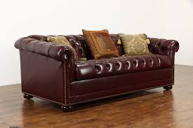 chesterfield tufted leather vine