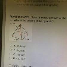 What Is The Volume Of The Pyramid