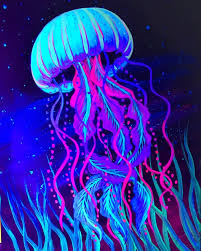 Blacklight Jellyfish Painting Uk