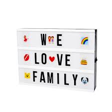 Amazon Hot Selling Lightbox Cinematic Light Box With Black Letters Colorful Emojis For Home Decor Cinema Light Box