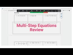 Multi Step Equations Review
