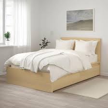 Malm Ikea White Oak Bed Frame With
