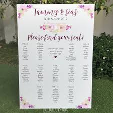 Wedding Seating Chart A2