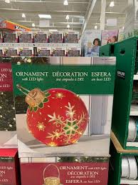 costco oversized ornament with led