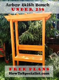 How To Build A Garden Arbor With Bench