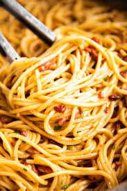 Spaghetti carbonara, one of the most famous pasta recipes of roman cuisine, made only with 5 simple ingredients: Simple Spaghetti Carbonara Recipe Savory Nothings