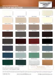 Rain Gutter Supply Color Chart Best Picture Of Chart