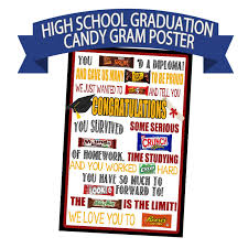 Maybe you would like to learn more about one of these? High School Graduation Candy Gram Poster Candy Bar Poster Etsy