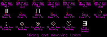 Sliding And Revolving Doors Dwg Block