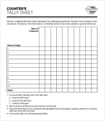 Tally Sheet Template 10 Free Word Pdf Documents Download