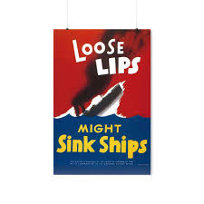 ww2 us propaganda poster loose lips