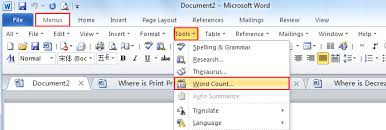 Word Count In Microsoft Word 2007