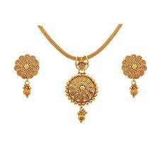 gold plated spiral pendant set in